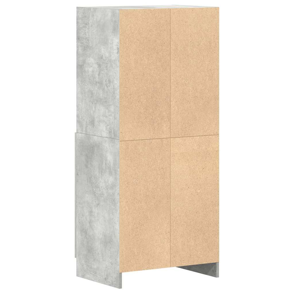 Keukenkast 57x41,5x131,5 cm bewerkt hout betongrijs
