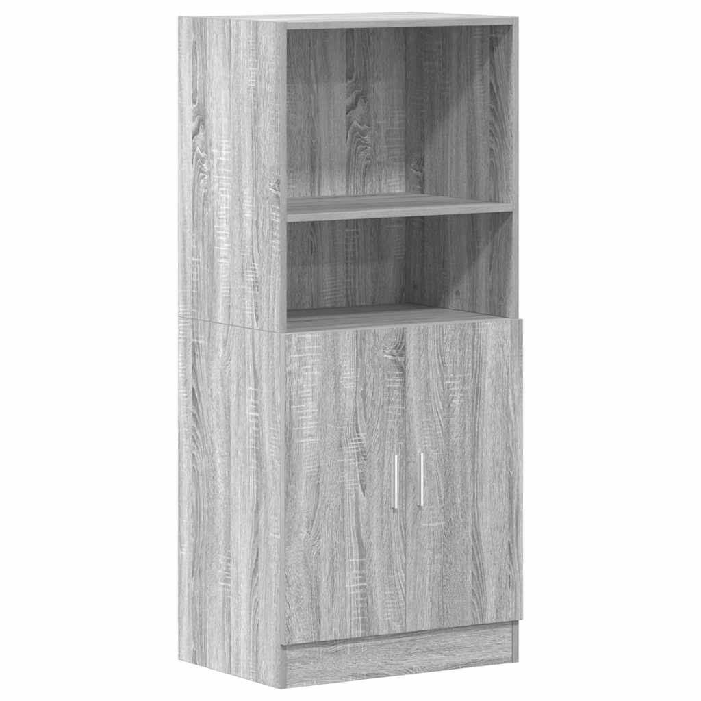 Keukenkast 57x41,5x131,5 cm bewerkt hout grijs sonoma eiken