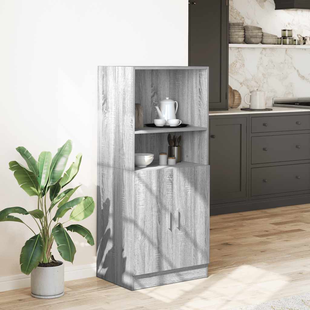 Keukenkast 57x41,5x131,5 cm bewerkt hout grijs sonoma eiken