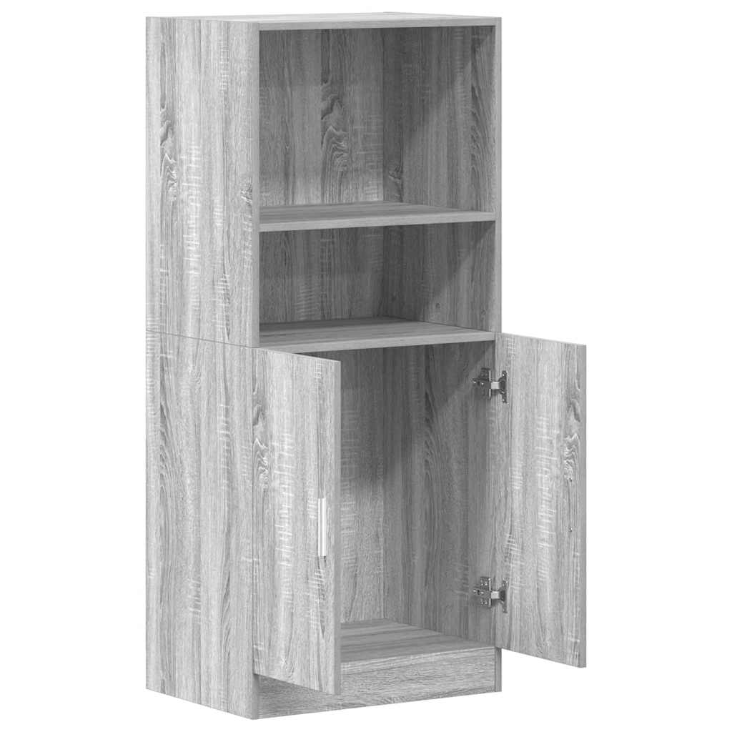 Keukenkast 57x41,5x131,5 cm bewerkt hout grijs sonoma eiken