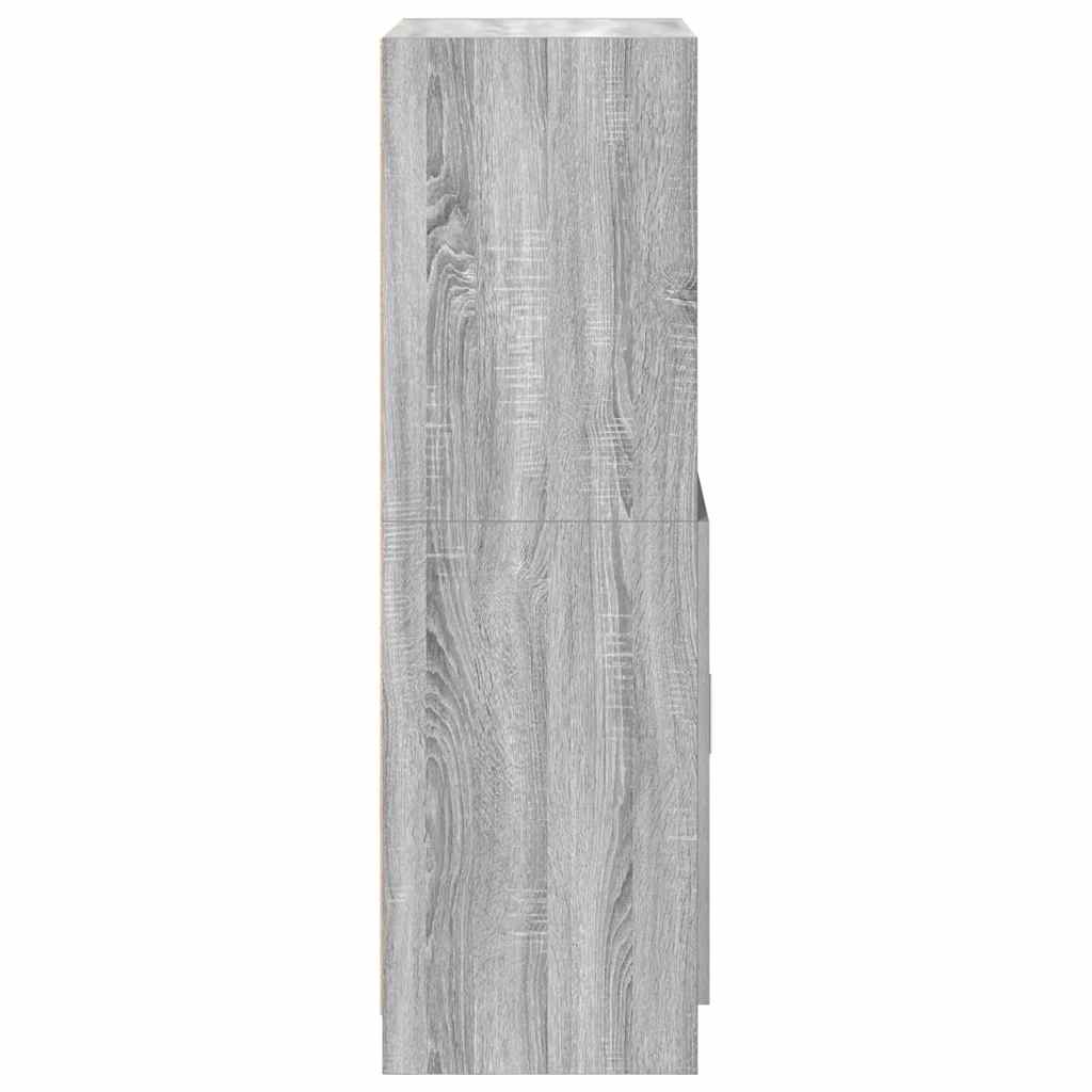 Keukenkast 57x41,5x131,5 cm bewerkt hout grijs sonoma eiken