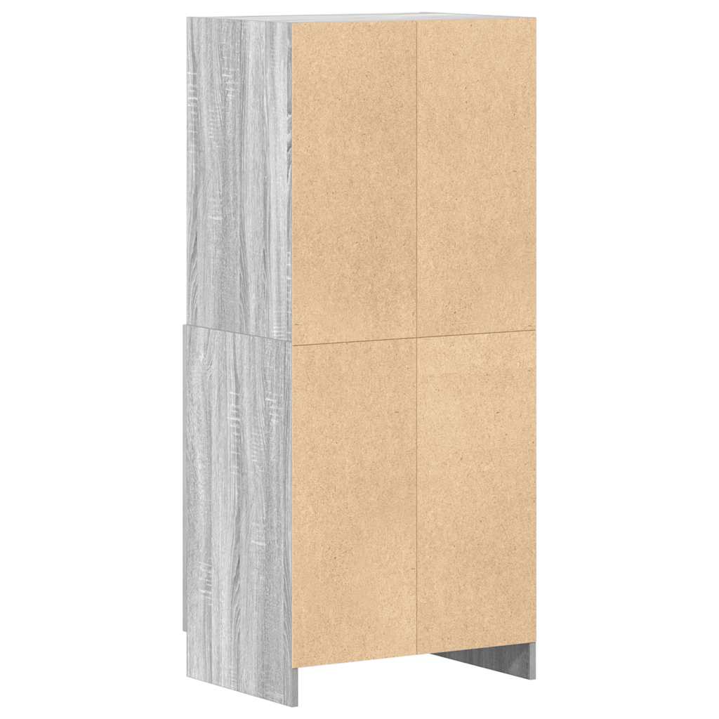 Keukenkast 57x41,5x131,5 cm bewerkt hout grijs sonoma eiken