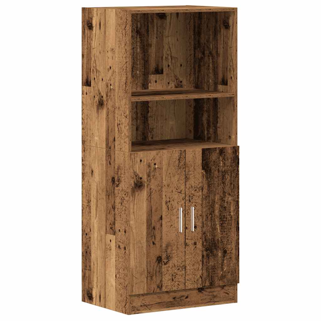 Keukenkast 57x41,5x131,5 cm bewerkt hout oud houtkleurig