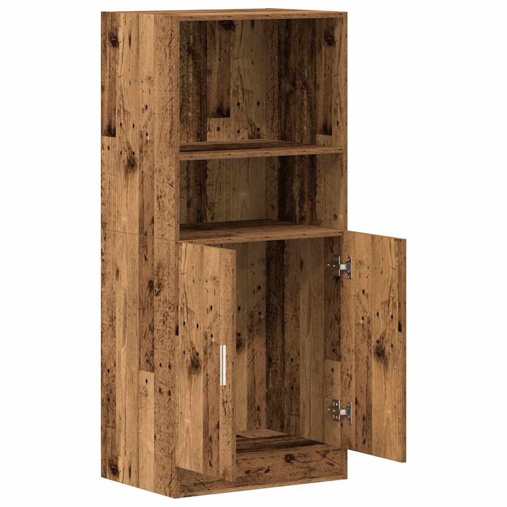 Keukenkast 57x41,5x131,5 cm bewerkt hout oud houtkleurig