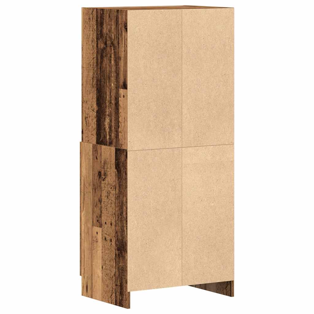 Keukenkast 57x41,5x131,5 cm bewerkt hout oud houtkleurig