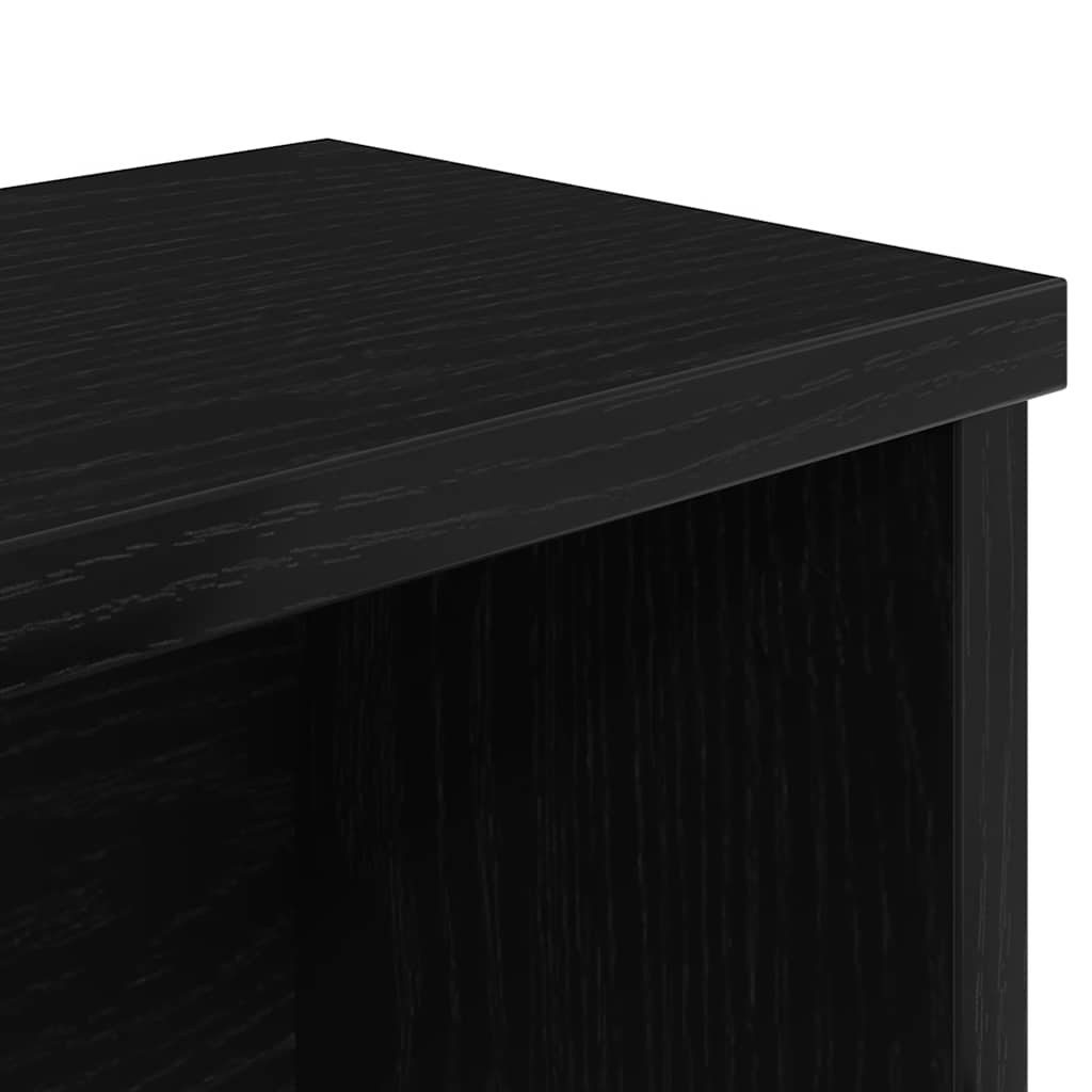 Keukenrek stapelbaar 50x15x16 cm bewerkt hout zwart