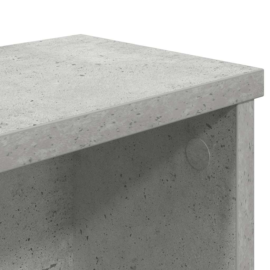 Keukenrek stapelbaar 50x15x16 cm bewerkt hout betongrijs