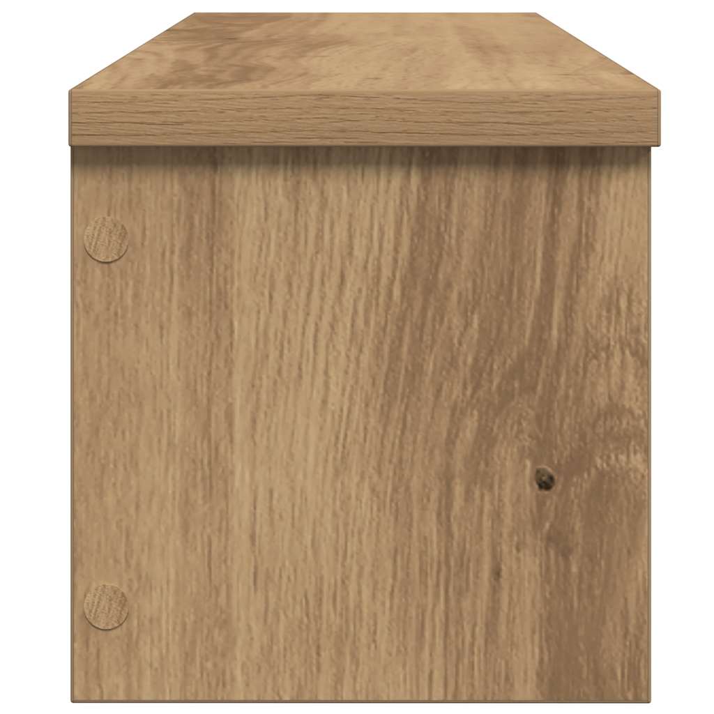 Keukenrek stapelbaar 60x15x16 cm bewerkt hout artisanaal eiken
