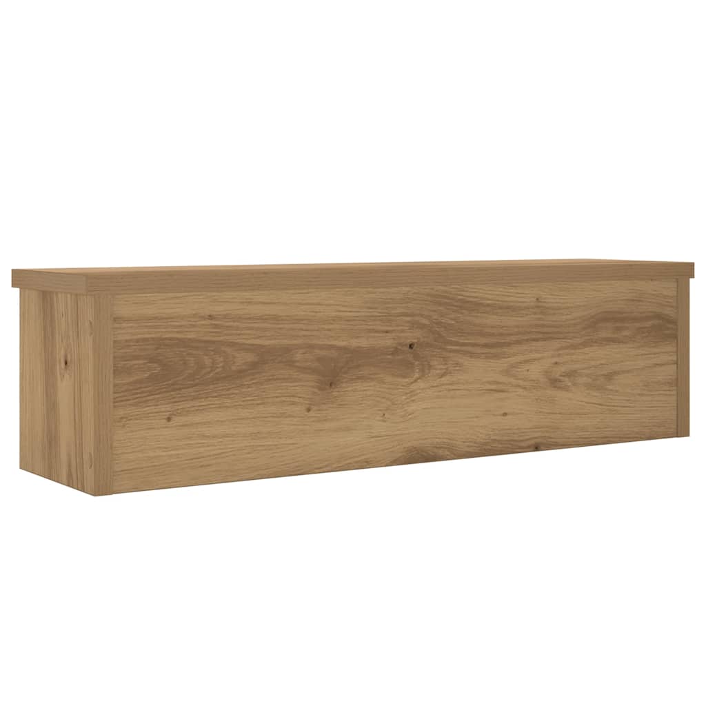 Keukenrek stapelbaar 60x15x16 cm bewerkt hout artisanaal eiken