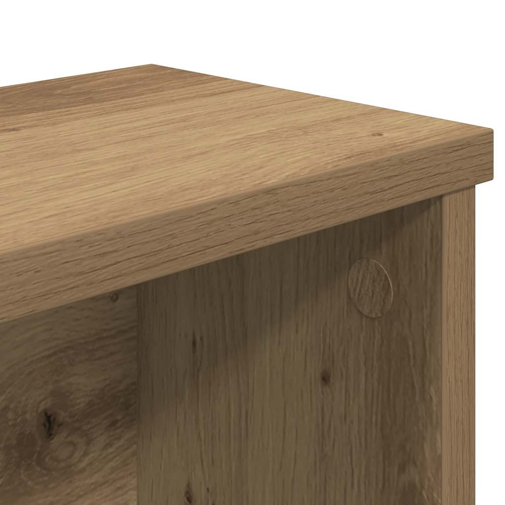 Keukenrek stapelbaar 60x15x16 cm bewerkt hout artisanaal eiken
