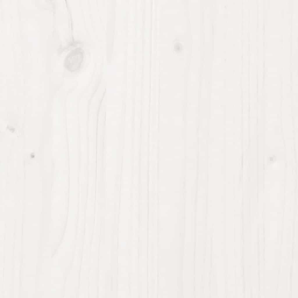 Hoge kast 89x34x116,5 cm massief grenenhout wit
