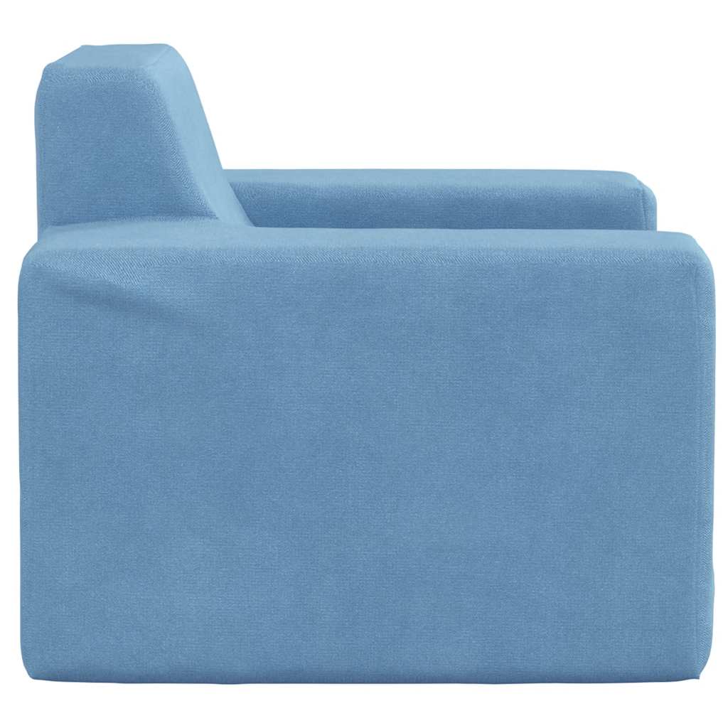 Kinderbank zacht pluche blauw