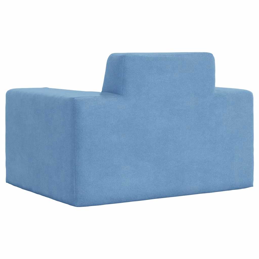 Kinderbank zacht pluche blauw