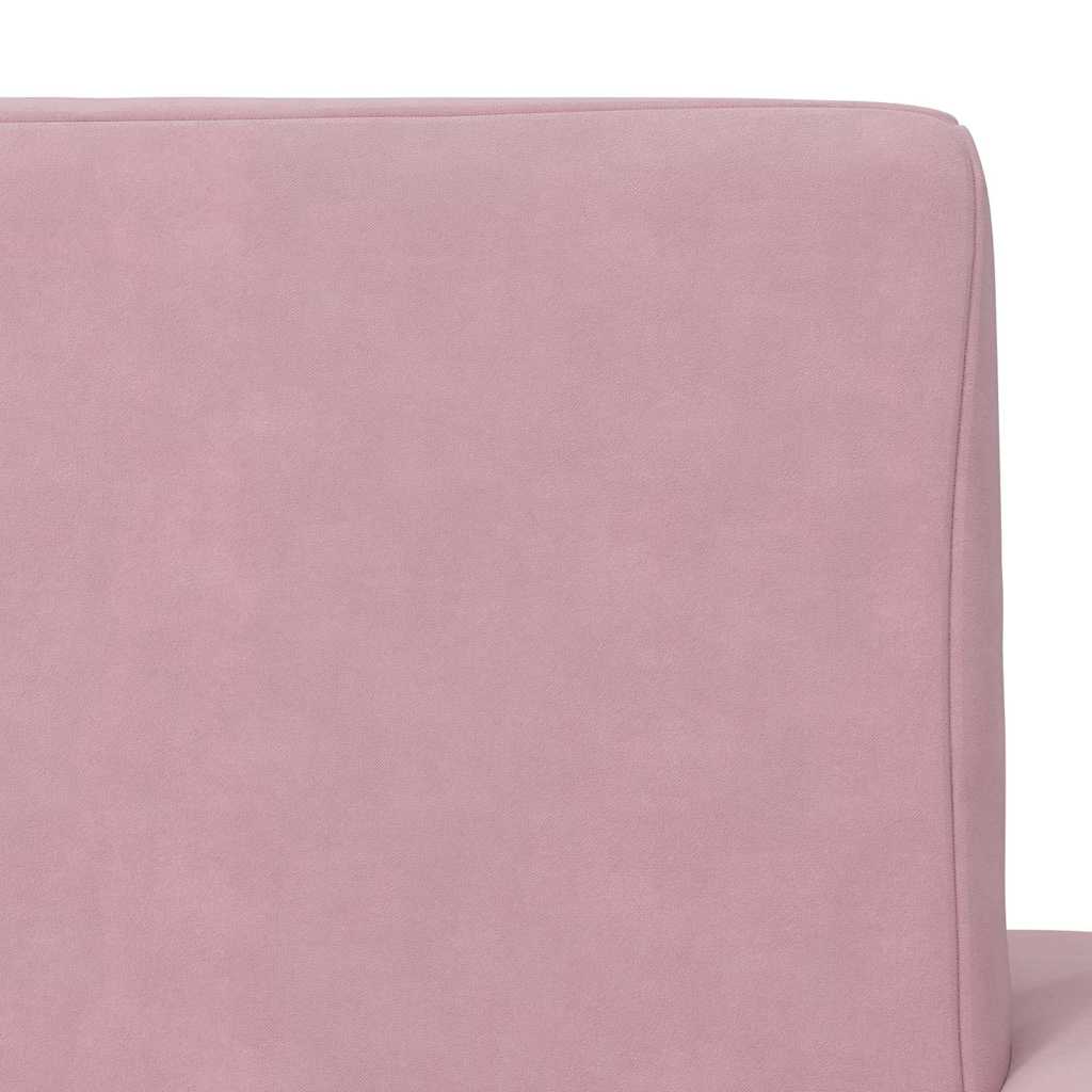 Kinderslaapbank zacht pluche roze
