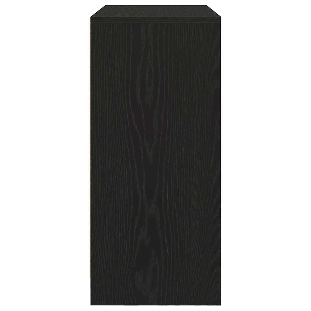 Dressoir met lade 80x34x76 cm spaanplaat zwart eikenkleurig