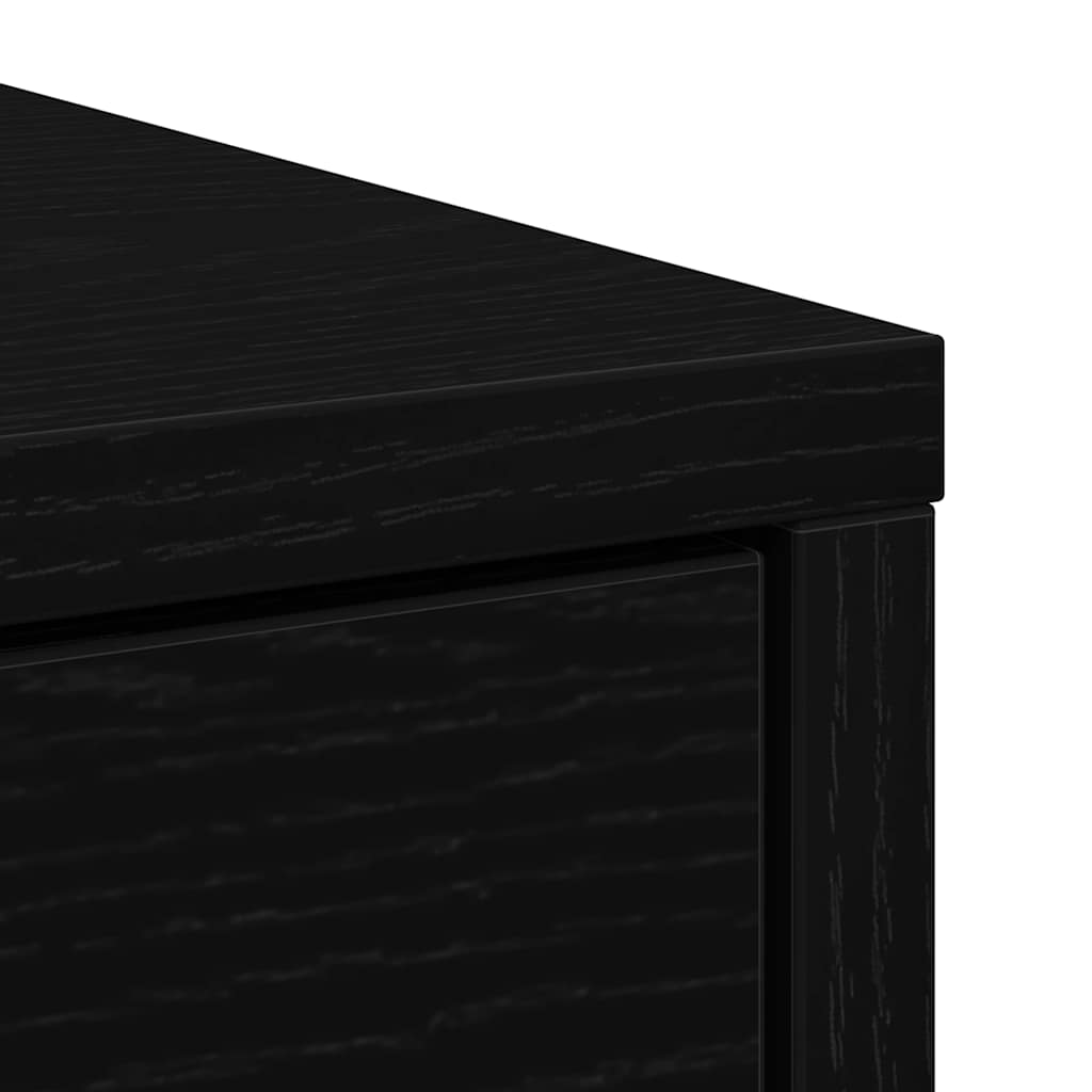 Dressoir met lade 80x34x76 cm spaanplaat zwart eikenkleurig
