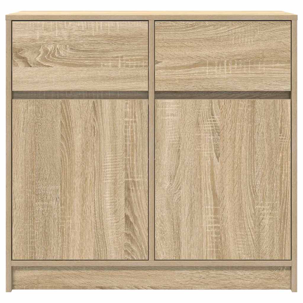 Dressoir met lade 80x34x76 cm spaanplaat sonoma eikenkleurig