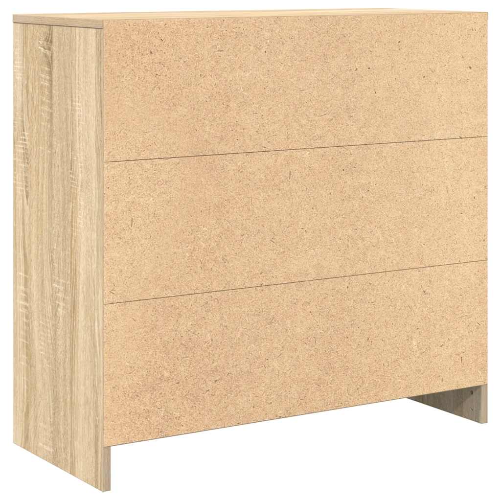 Dressoir met lade 80x34x76 cm spaanplaat sonoma eikenkleurig