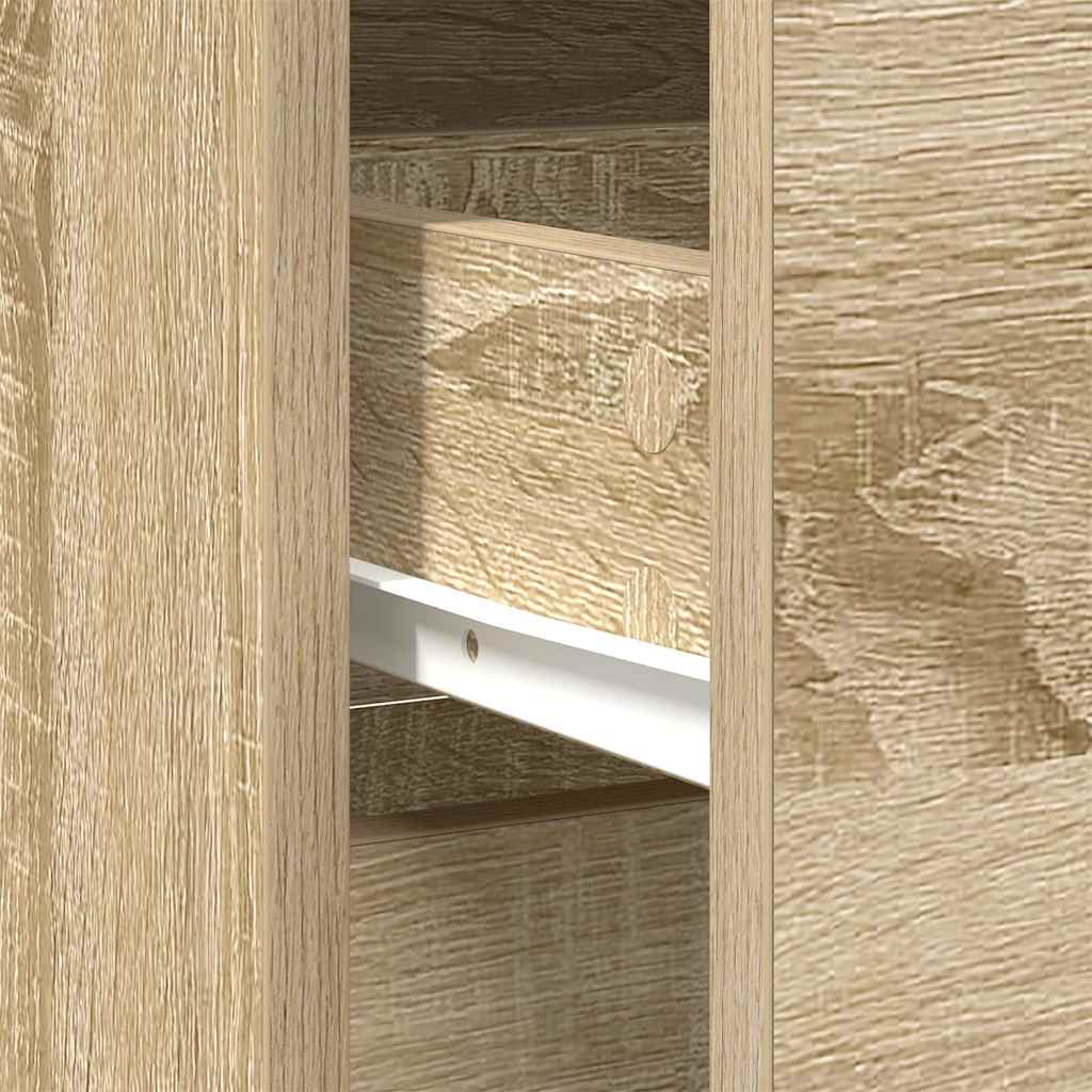 Dressoir met lade 80x34x76 cm spaanplaat sonoma eikenkleurig