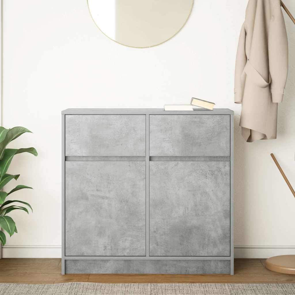 Dressoir met lade 80x34x76 cm spaanplaat betongrijs