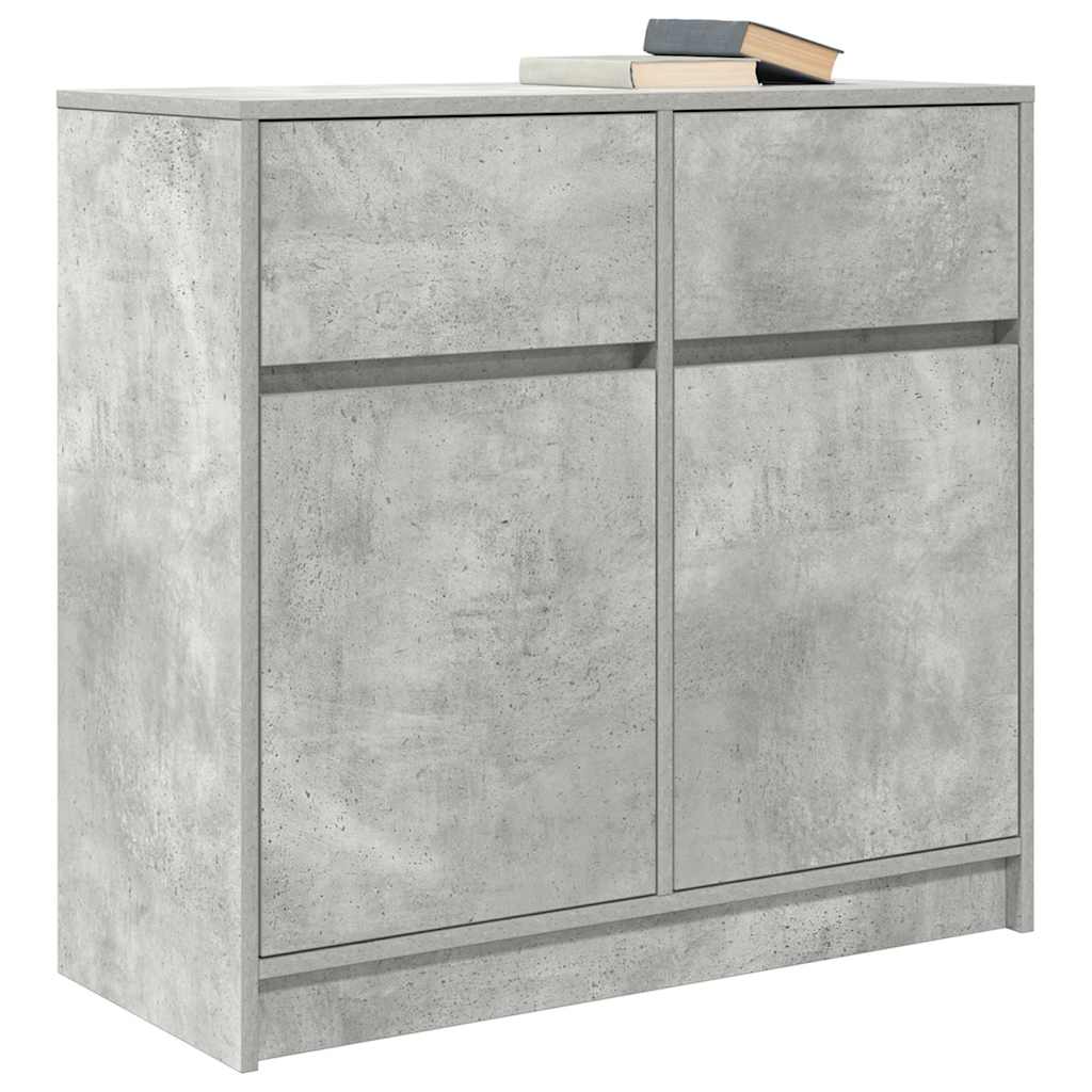 Dressoir met lade 80x34x76 cm spaanplaat betongrijs