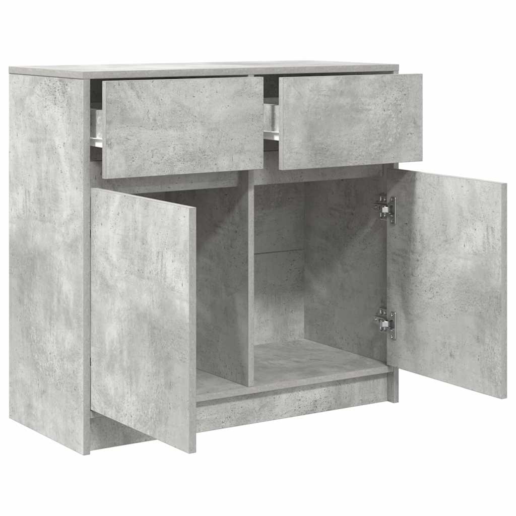 Dressoir met lade 80x34x76 cm spaanplaat betongrijs