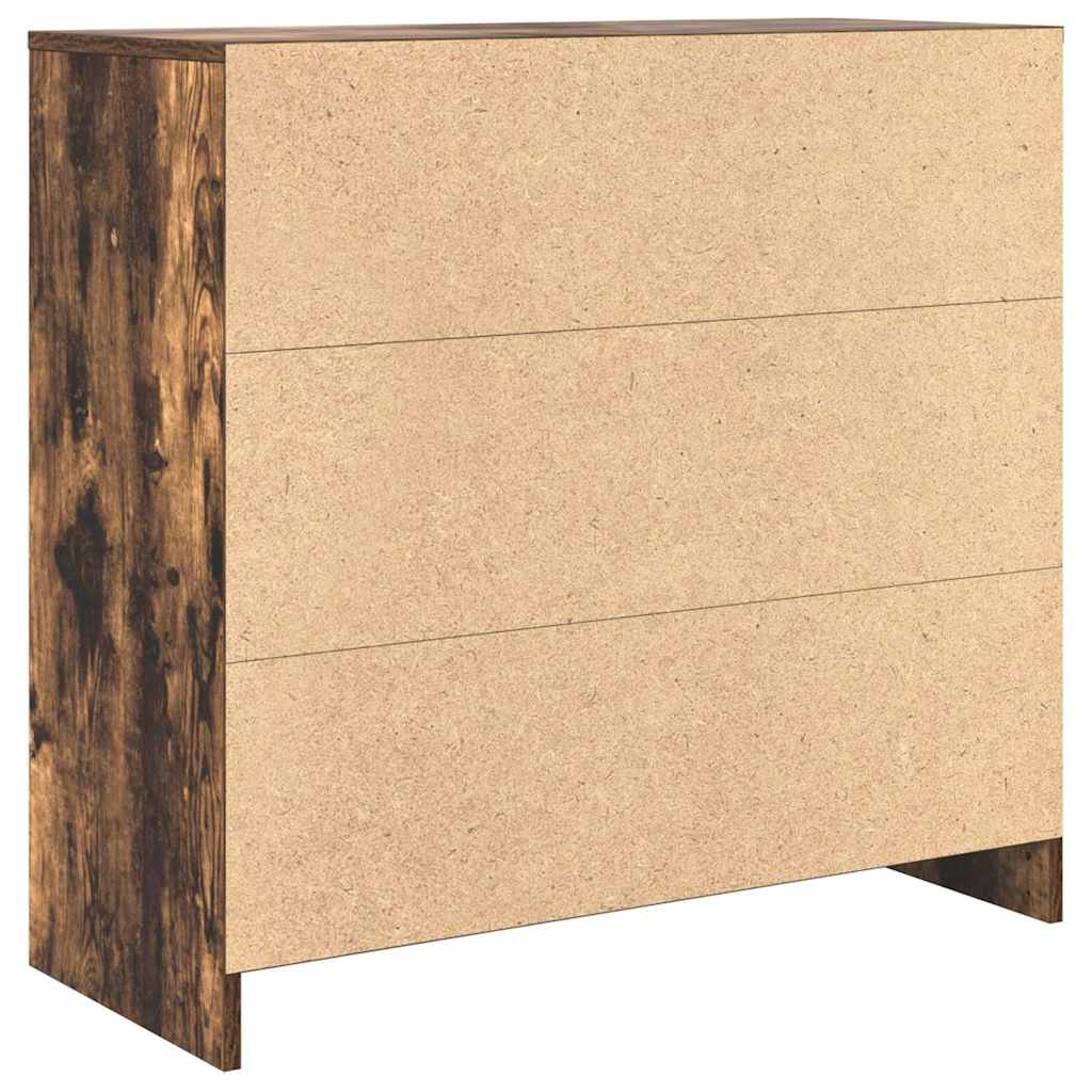 Dressoir met lade 80x34x76 cm spaanplaat gerookt eikenkleurig