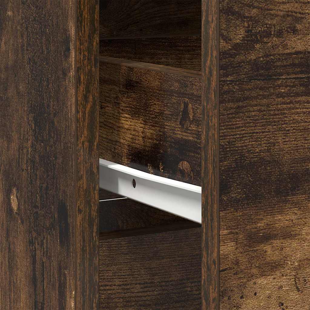 Dressoir met lade 80x34x76 cm spaanplaat gerookt eikenkleurig