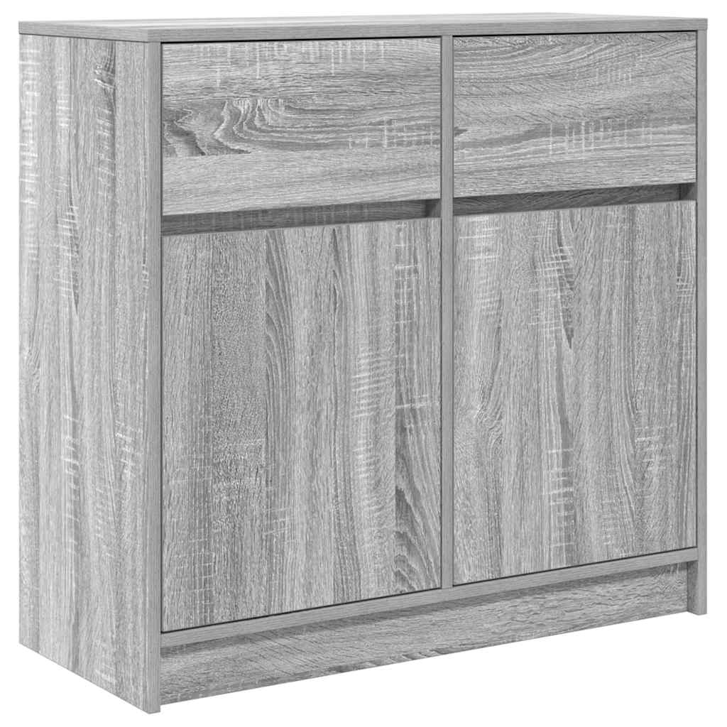 Dressoir met lade 80x34x76 cm spaanplaat grijs sonoma