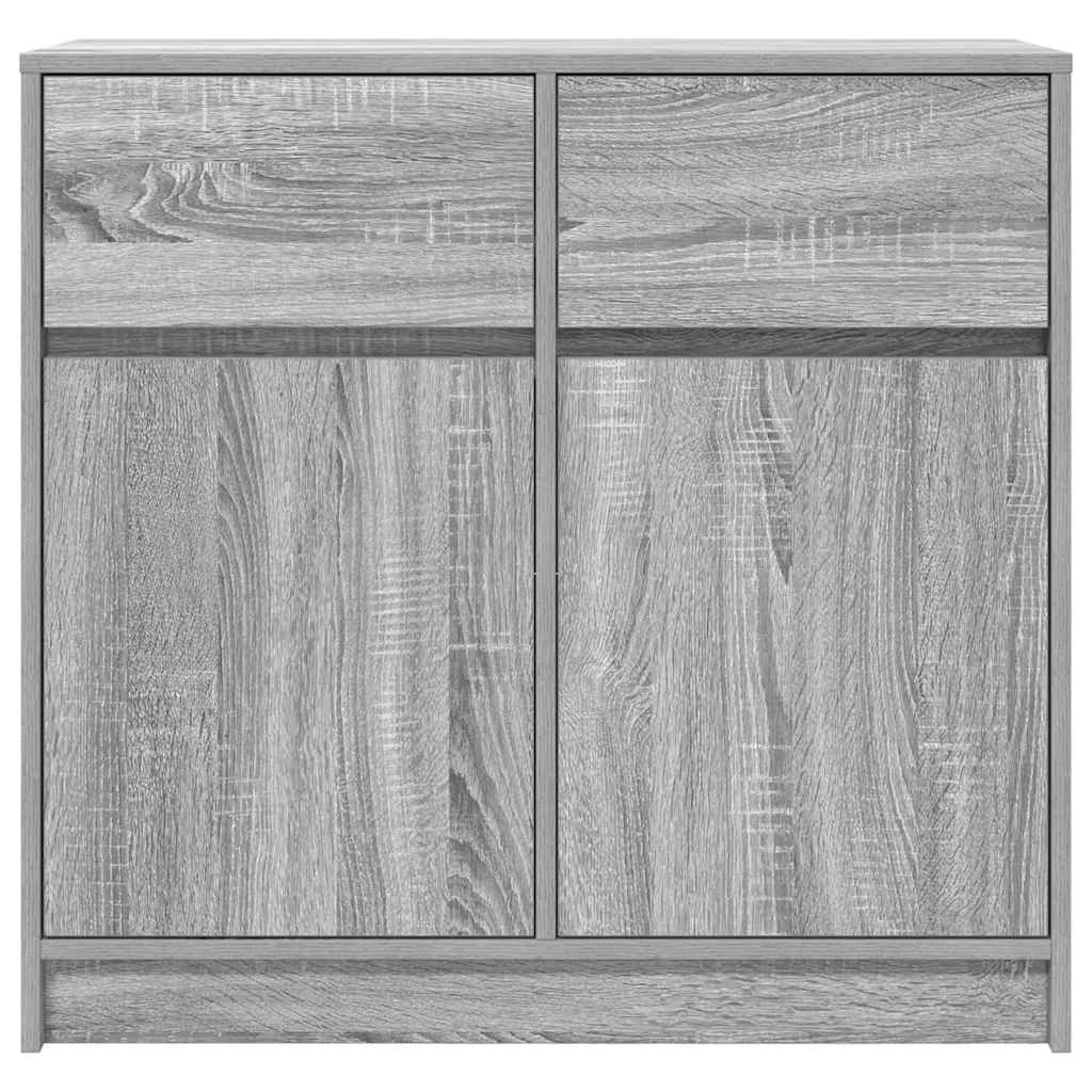 Dressoir met lade 80x34x76 cm spaanplaat grijs sonoma