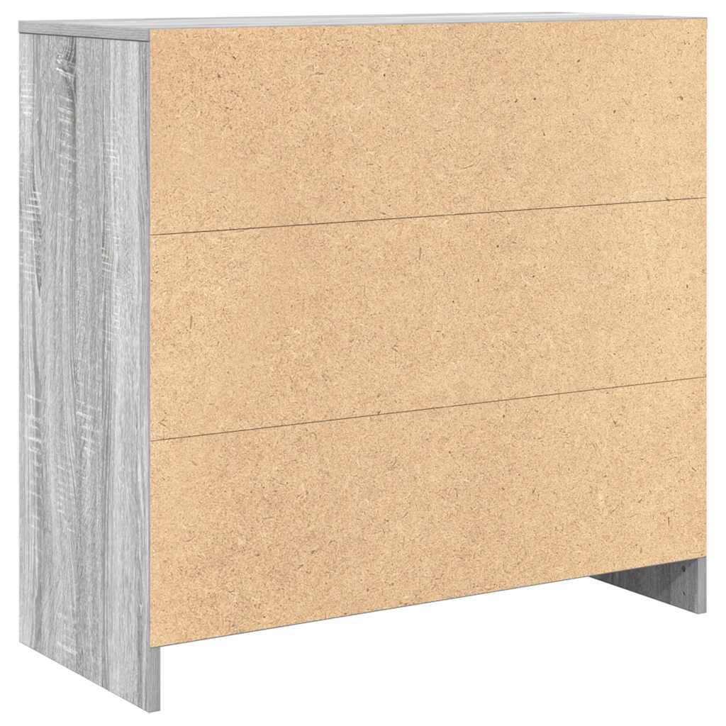 Dressoir met lade 80x34x76 cm spaanplaat grijs sonoma