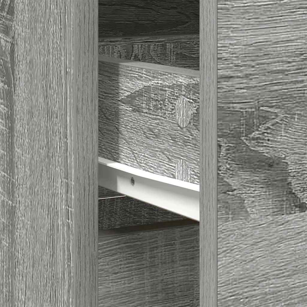 Dressoir met lade 80x34x76 cm spaanplaat grijs sonoma