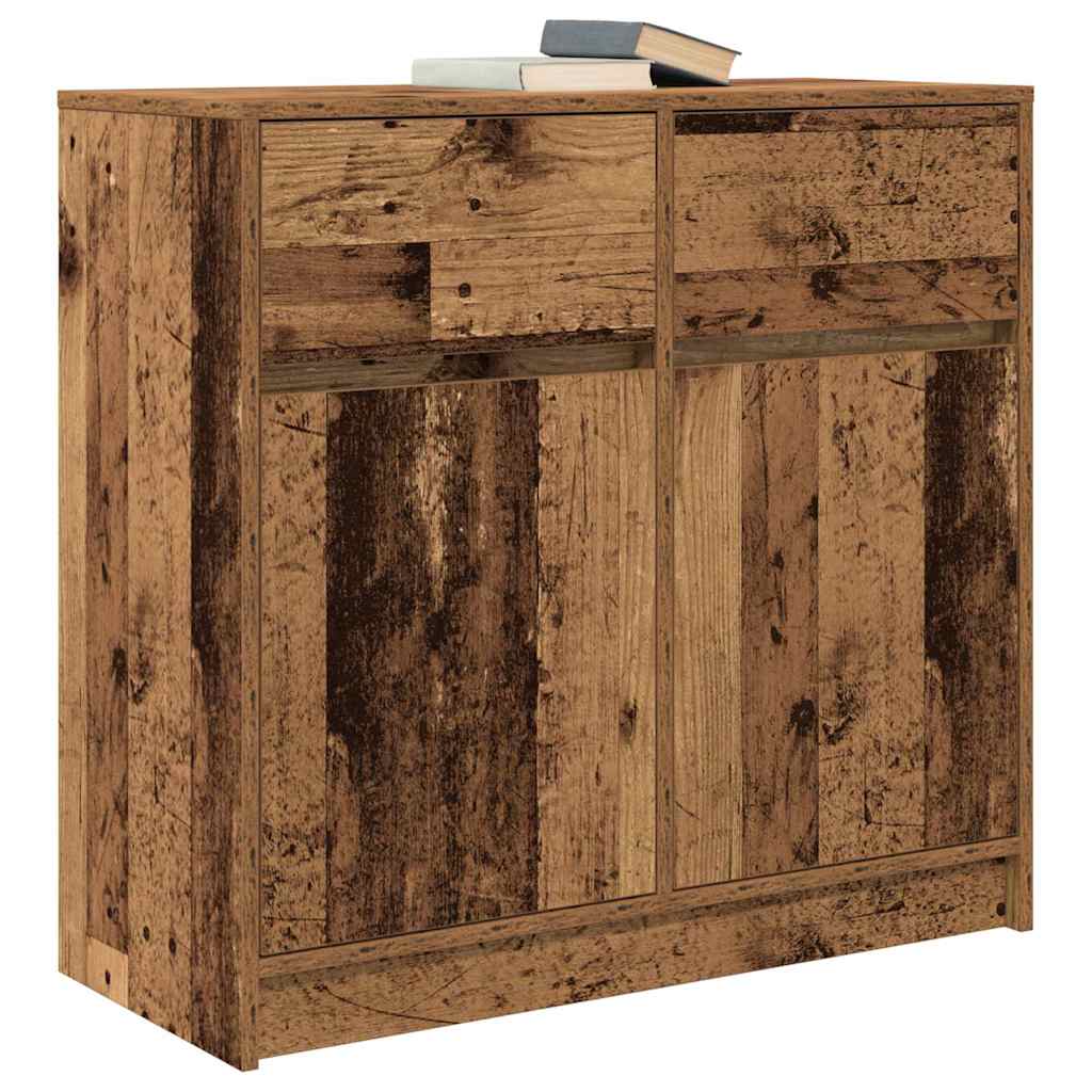 Dressoir met lade 80x34x76 cm spaanplaat oud hout