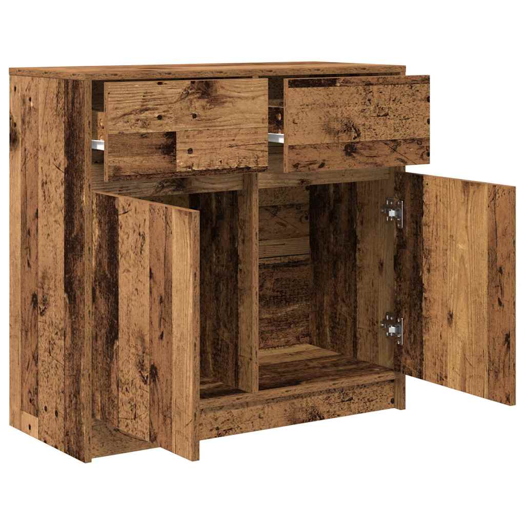 Dressoir met lade 80x34x76 cm spaanplaat oud hout