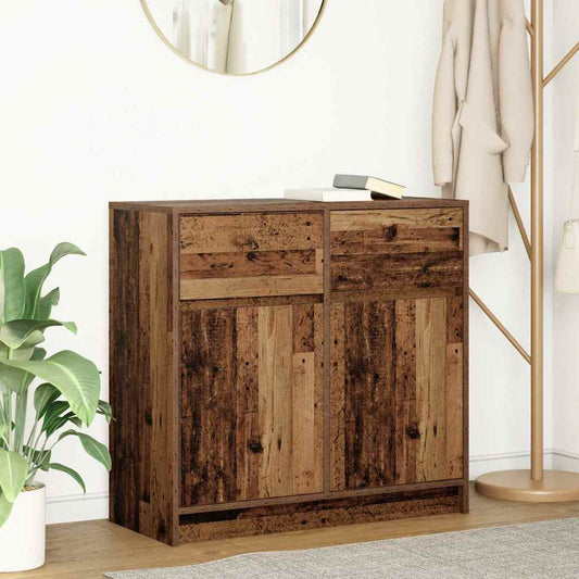 Dressoir met lade 80x34x76 cm spaanplaat oud hout