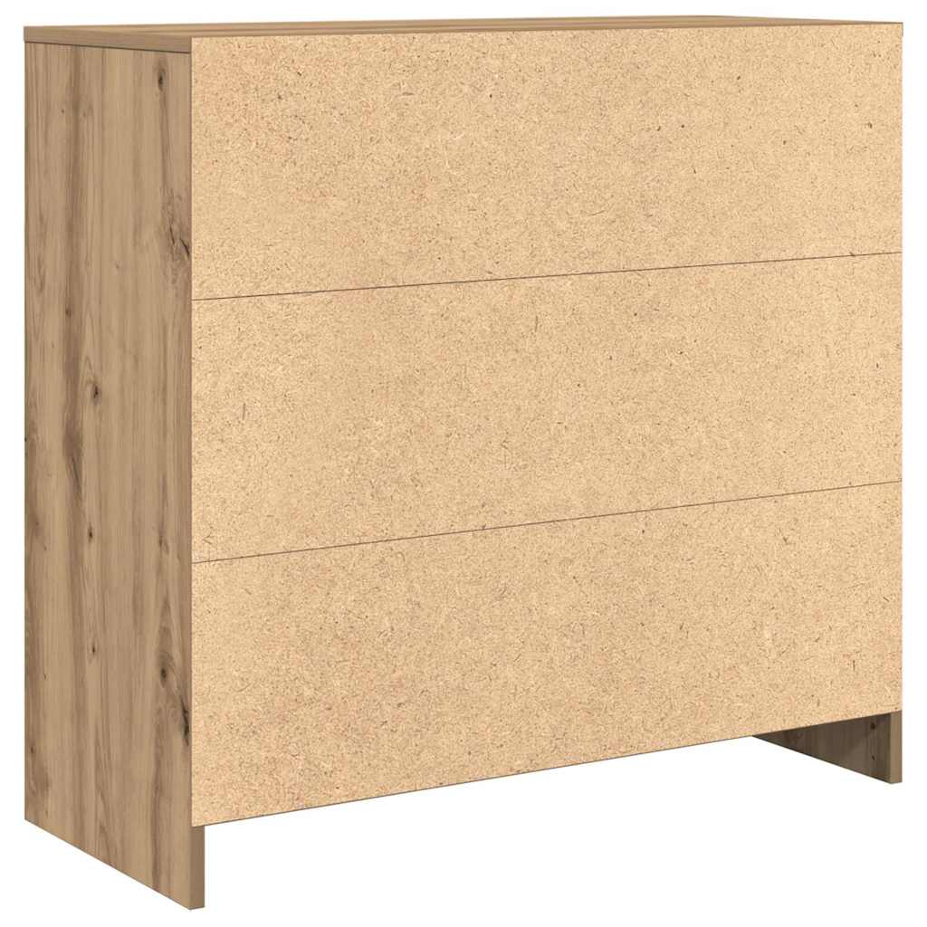 Dressoir lade 80x34x76 cm spaanplaat artisanaal eikenkleurig