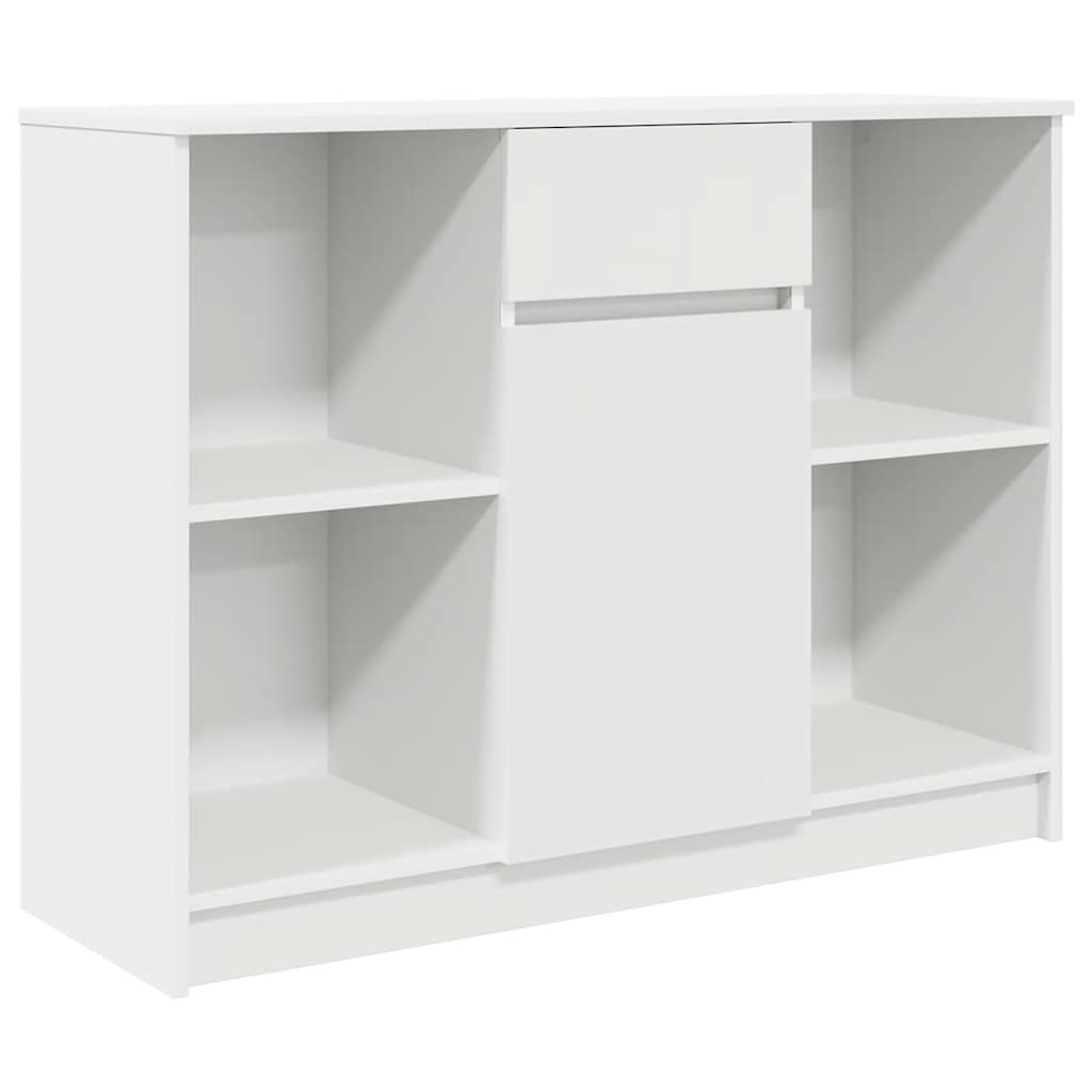 Dressoir met lade 101x35x76 cm spaanplaat wit