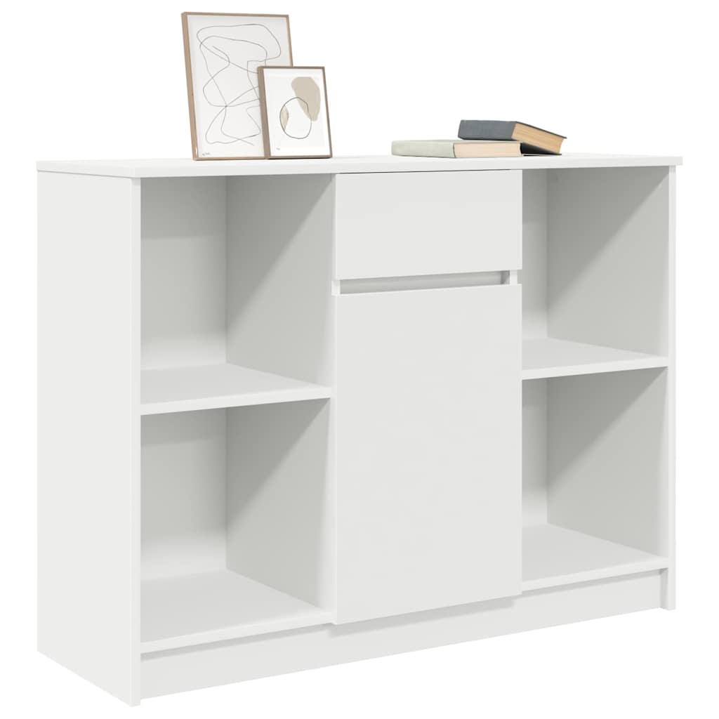 Dressoir met lade 101x35x76 cm spaanplaat wit