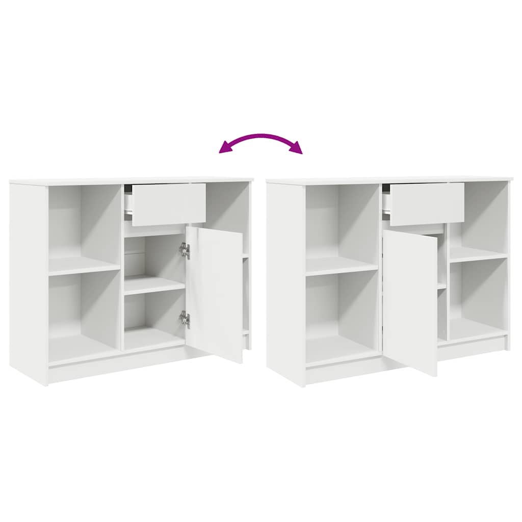 Dressoir met lade 101x35x76 cm spaanplaat wit