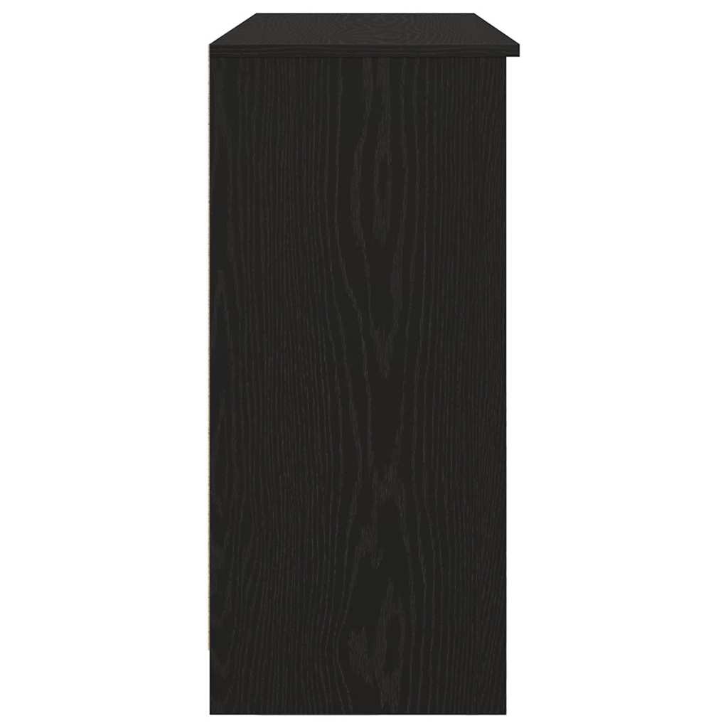 Dressoir met lade 101x35x76 cm spaanplaat zwart eikenkleurig