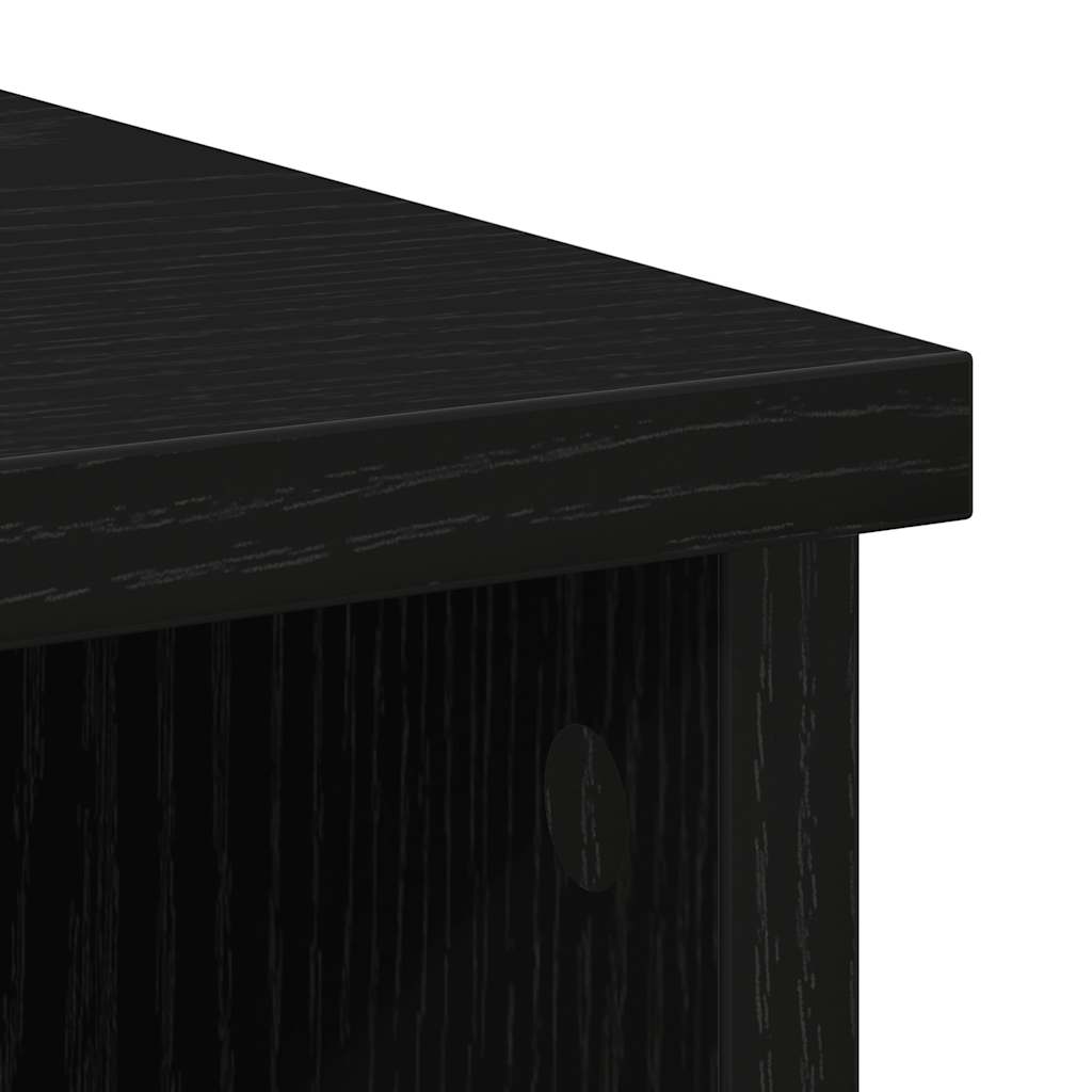 Dressoir met lade 101x35x76 cm spaanplaat zwart eikenkleurig