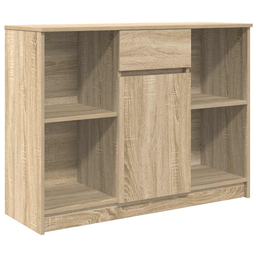 Dressoir met lade 101x35x76 cm spaanplaat sonoma eikenkleurig