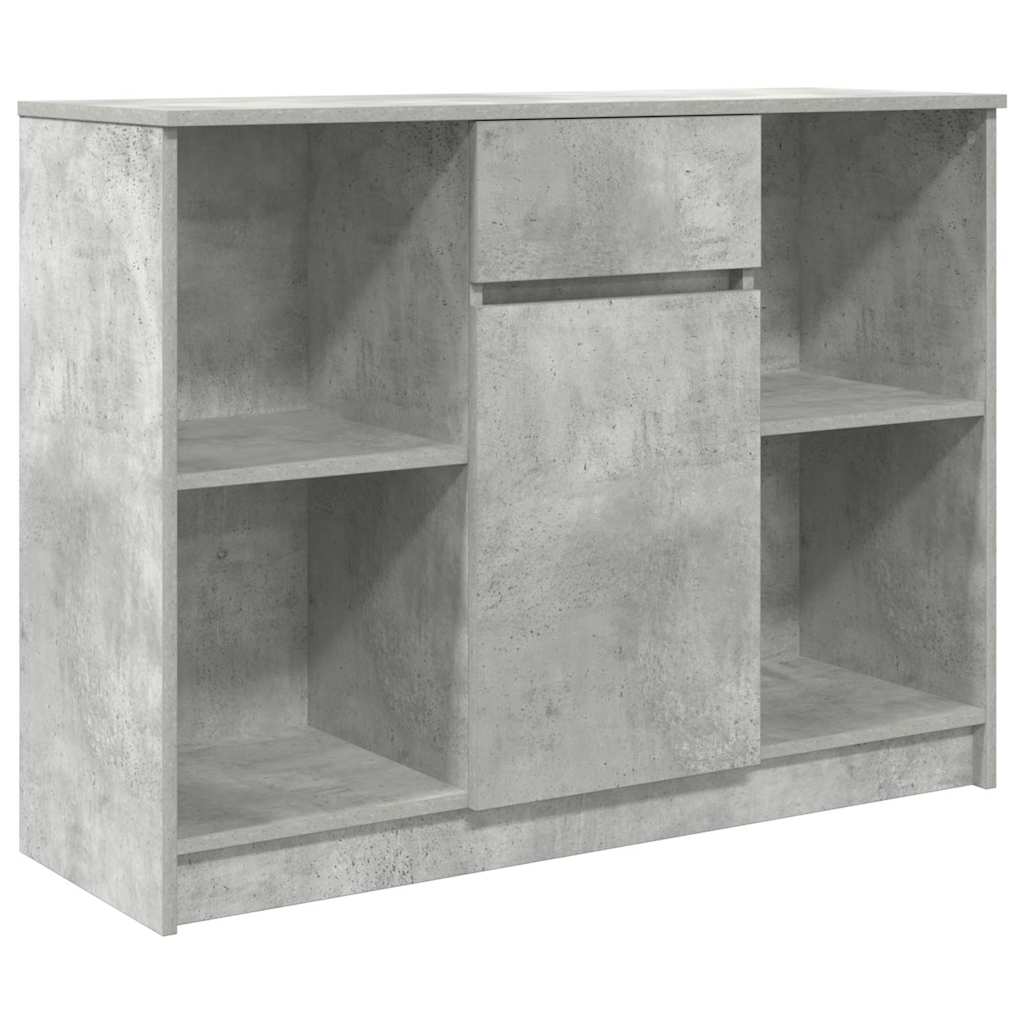 Dressoir met lade 101x35x76 cm spaanplaat betongrijs