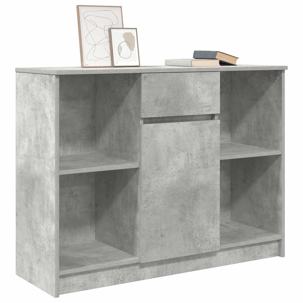 Dressoir met lade 101x35x76 cm spaanplaat betongrijs