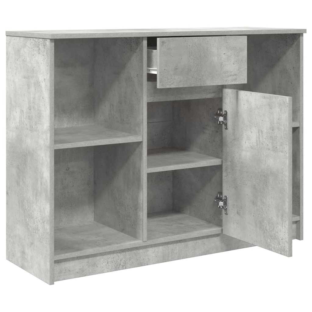 Dressoir met lade 101x35x76 cm spaanplaat betongrijs