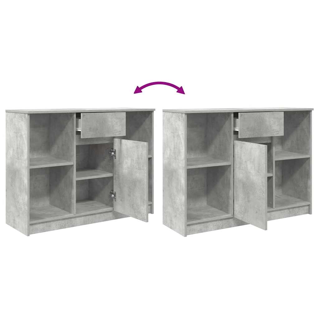Dressoir met lade 101x35x76 cm spaanplaat betongrijs