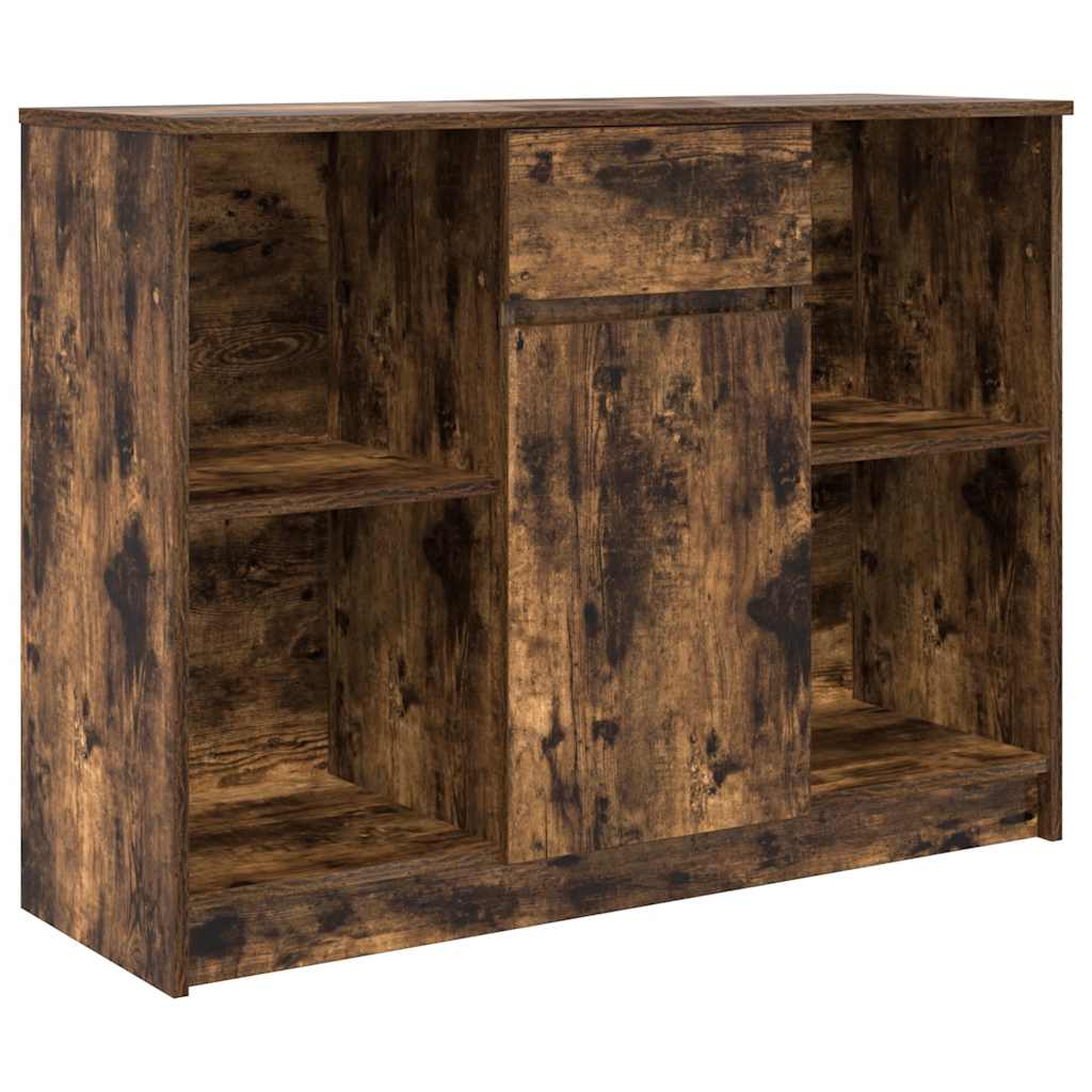 Dressoir met lade 101x35x76 cm spaanplaat gerookt eikenkleurig