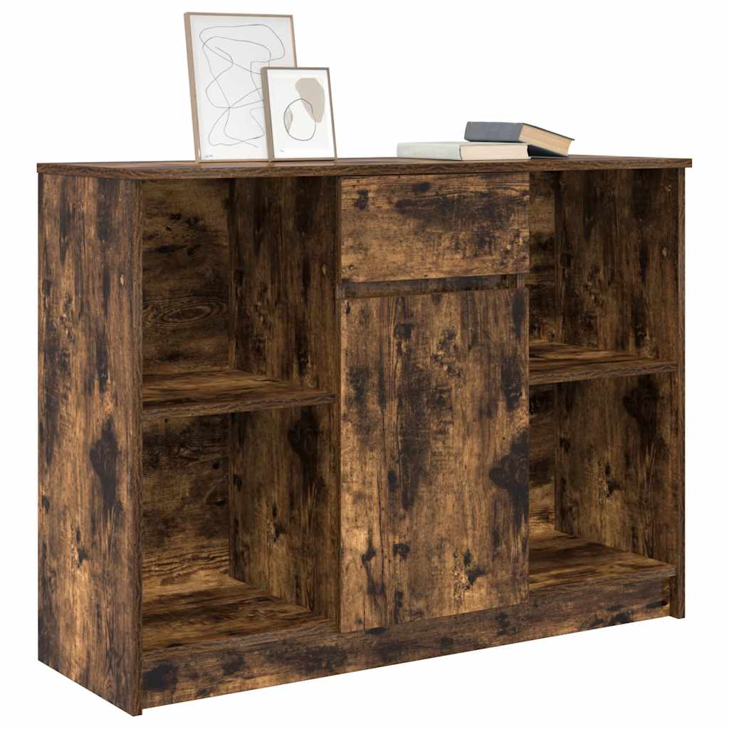 Dressoir met lade 101x35x76 cm spaanplaat gerookt eikenkleurig