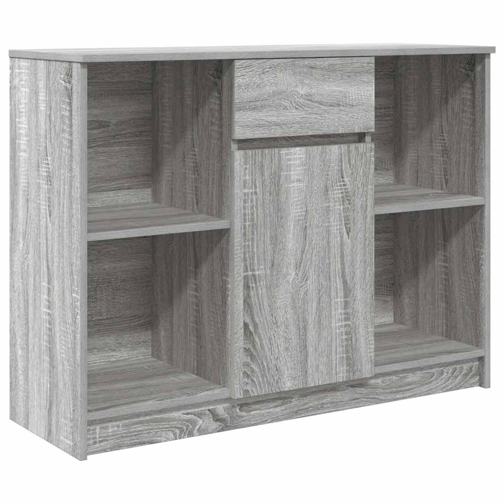 Dressoir met lade 101x35x76 cm spaanplaat grijs Sonoma