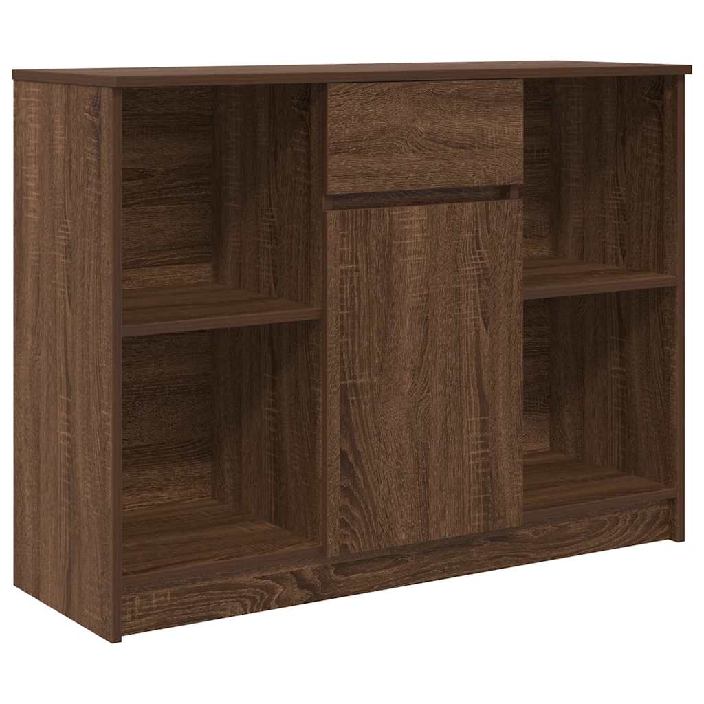 Dressoir met lade 101x35x76 cm spaanplaat bruin eikenkleurig